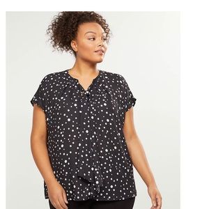 Lane Bryant Chiffon Tie Front Blouse